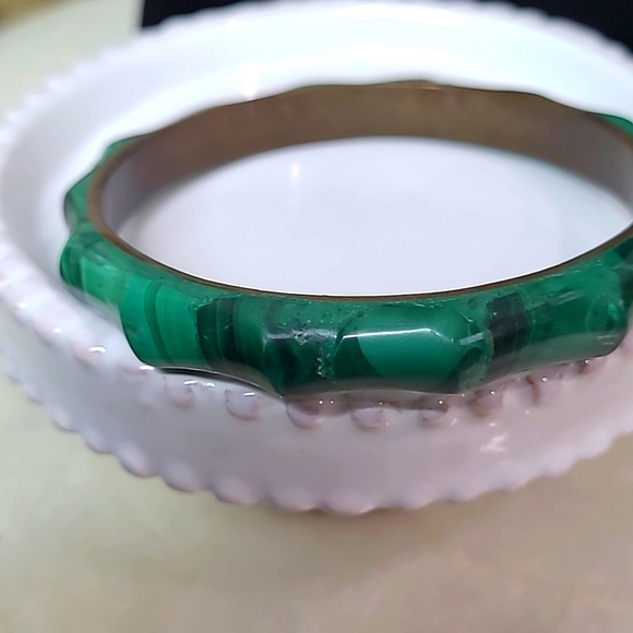 Malachite Bangle Set - Picture 3 of 5